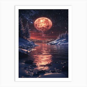 Red Moon In The Sky 1 Art Print