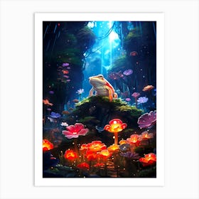 Frog In The Forest Art Print