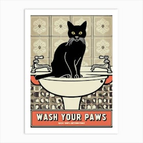 Wash Your Paws 25 Art Print