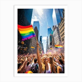 A Jubilant Scene Capturing The Throng Of Illustrations Representing The Vast Spectrum Of The Rainbow (6) Art Print