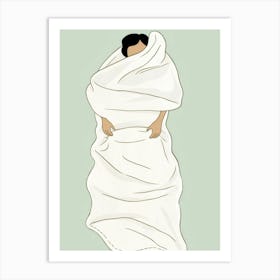 Person Sleeping In Bed Art Print