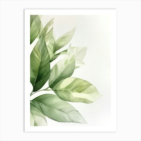 Watercolor Leaves 8 Art Print