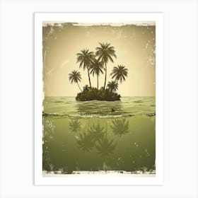 Palm Trees In The Water 1 Art Print