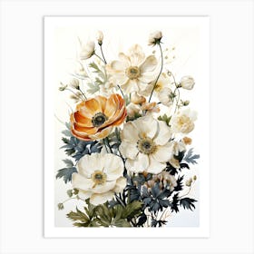 Aquarelle Blooms Art Print