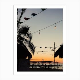 Island Party During Sunset On Holbox Island Mexico Art Print
