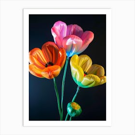 Bright Inflatable Flowers Poppy 2 Art Print