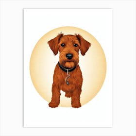 Irish Terrier Illustration Dog Art Print