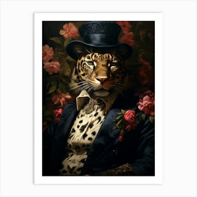 Leopard In Top Hat Art Print