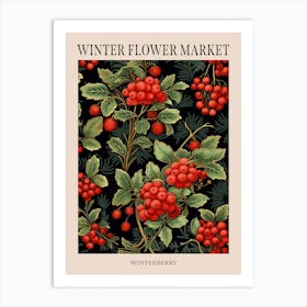 Winterberry 3 Winter Flower Market Poster Art Print