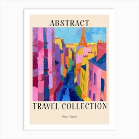 Abstract Travel Collection Poster Paris France 5 Art Print