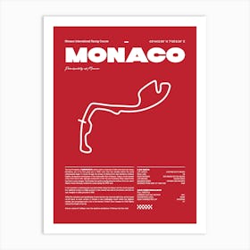 F1 Race Track Monaco Formula 1 Racing Track F1 Merch Formula One F1 Poster Formula 1 Poster Formula 1 Art Print