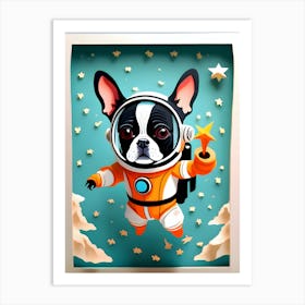 Astronaut Dog-Reimagined Art Print