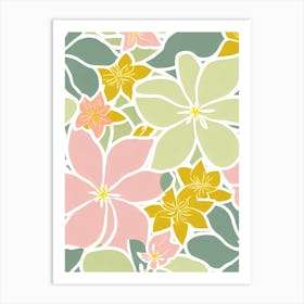 Lilies Pastel Floral 5 Flower Art Print