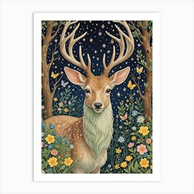 Midnight Deer Art Print