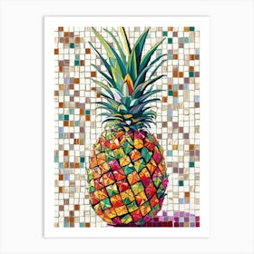 Mosaic Pineapple 4 Art Print