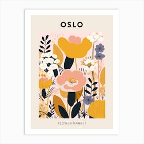 Flower Market Poster Oslo Norway 2 Art Print