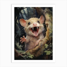 Adorable Chubby Hissing Possum 2 Art Print