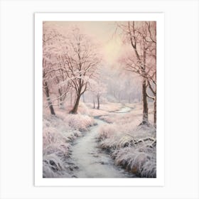 Dreamy Winter Painting Exmoor National Park England 2 Art Print