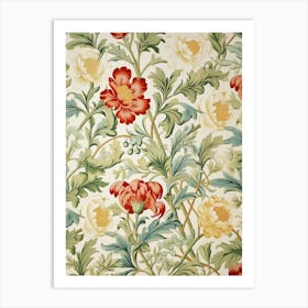 Floral Wallpaper 84 Art Print