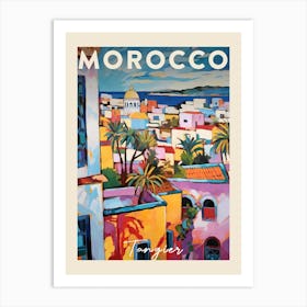 Tangier Morocco 8 Fauvist Painting Travel Poster Art Print
