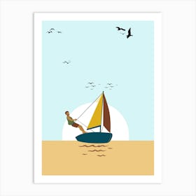 Travel On Ocean Art Print