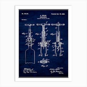 Corkscrew 1898 Art Print