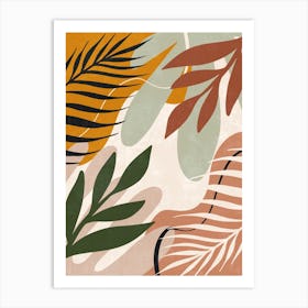 Abstract Tropical Leaves 6 Art Print