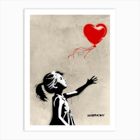 Hope Balloon Girl | Close up Art Print