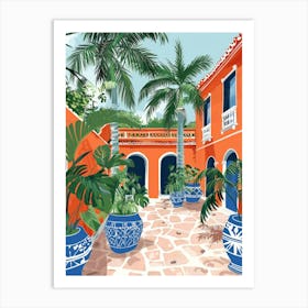 Courtyard In Cuba Art Print