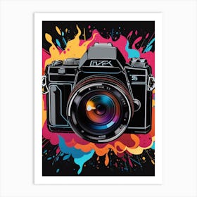 Camera Splatter Art Print