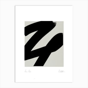 Abstract Black Lines 01 Art Print