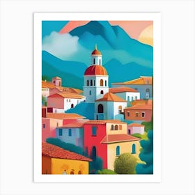 Greece Town Art Print