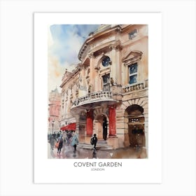 Covent Garden 1 Watercolour Travel Poster Art Print