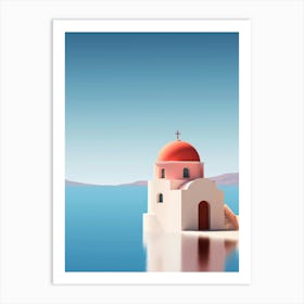 Church in Santorini Art Print