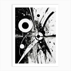Resistance Abstract Black And White 3 Art Print