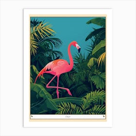 Greater Flamingo Italy Tropical Illustration 7 Poster Art Print