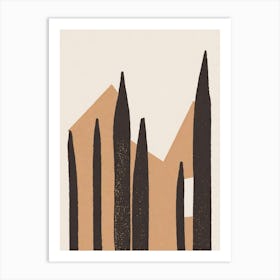 Cypresses Minimalism Art Print