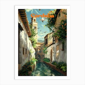 Cordoba Spain Summer Art Illustration Art Print