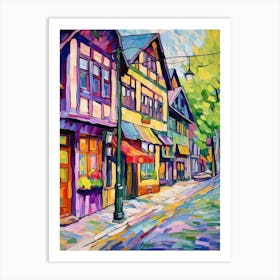 Leavenworth Washington Pointillism 3 Art Print