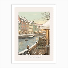 Vintage Winter Poster Copenhagen Denmark 2 Art Print