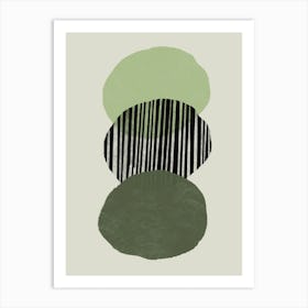 Green Circles Art Print