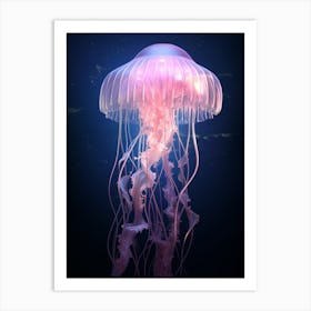 Comb Jellyfish Swimming 1 Art Print