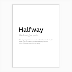 Halfway Definition Meaning Póster