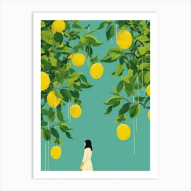 Lemons illustration 5 Art Print