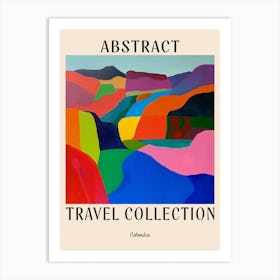 Abstract Travel Collection Poster Colombia 1 Art Print
