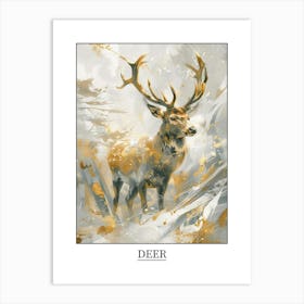 Deer Precisionist Illustration 3 Poster Art Print