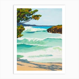 Werri Beach, Australia Contemporary Illustration 1  Art Print