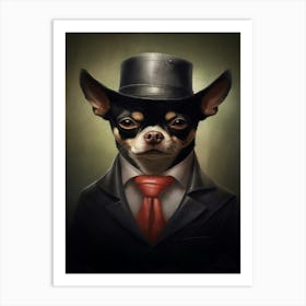 Gangster Dog Chihuahua 3 Art Print