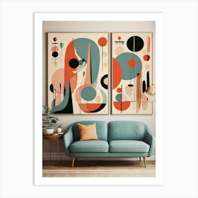 Mid Century Abstract Retros B Art Print 0 1 Art Print