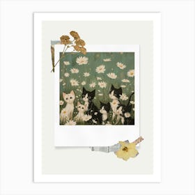 Scrapbook Kittens Fairycore Painting 3 Art Print